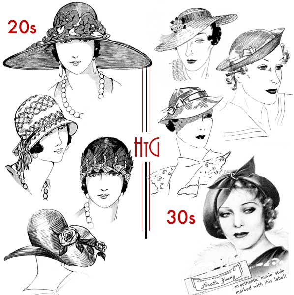כובעים של שנות ה-20 לעומת כובעים של שנות ה-30